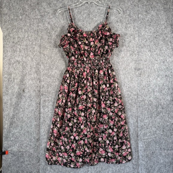 Candies Y2K Floral Dress Size Medium Fairycore Ruffle‎ Spaghetti Strap Babydoll - Picture 2 of 13